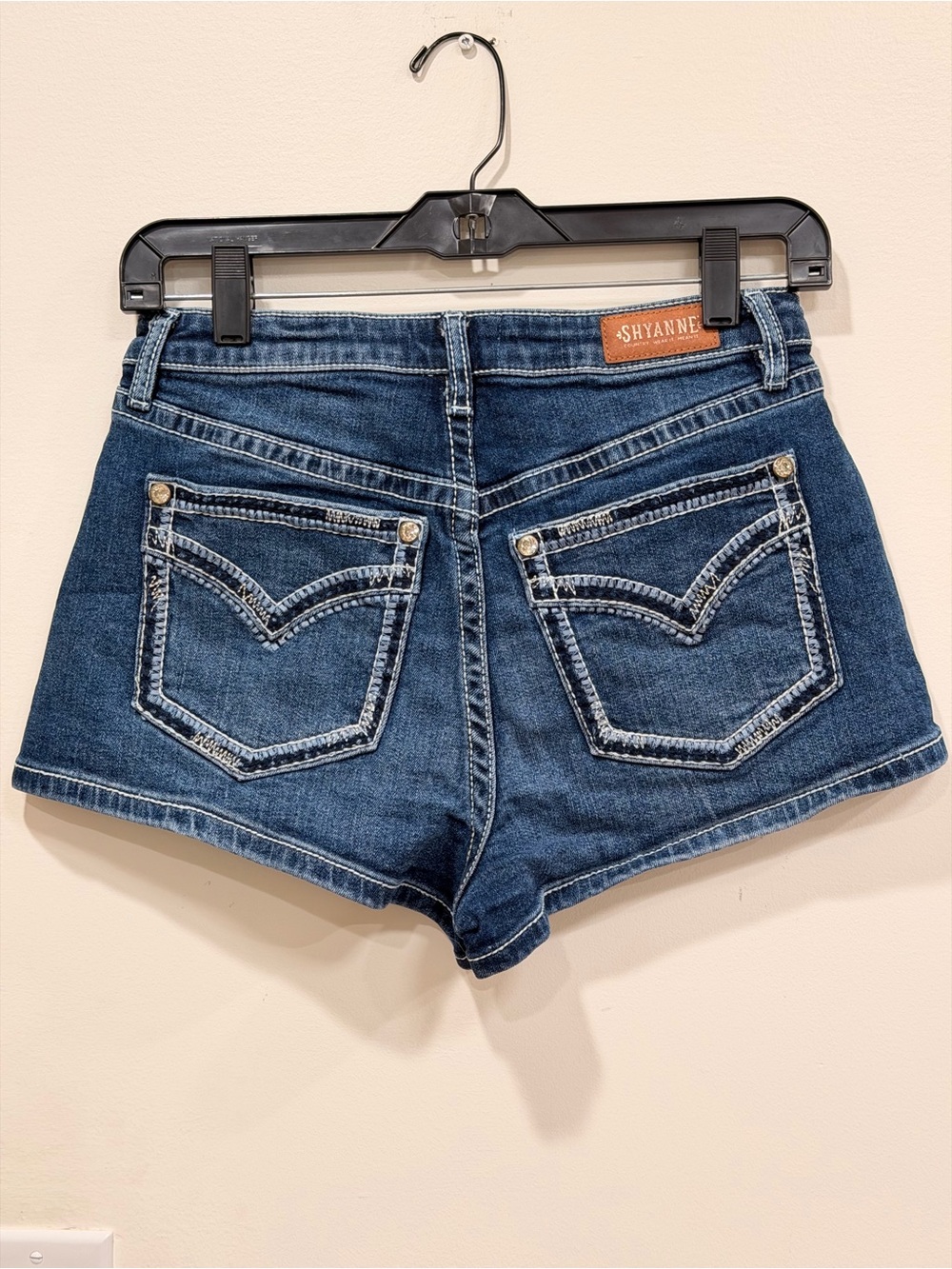 Shyanne Dark Blue Denim High-Rise Shorts